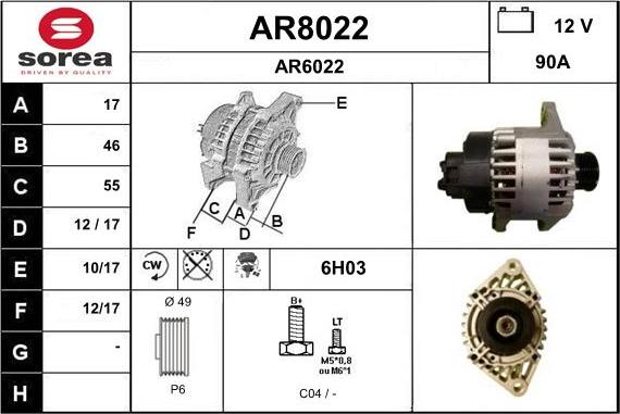 SNRA AR8022 - Генератор autocars.com.ua