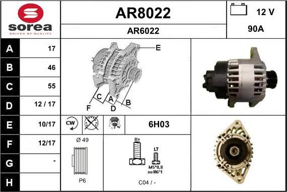 SNRA AR8022 - Генератор avtokuzovplus.com.ua