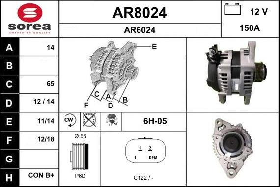 SNRA AR8024 - Генератор autocars.com.ua