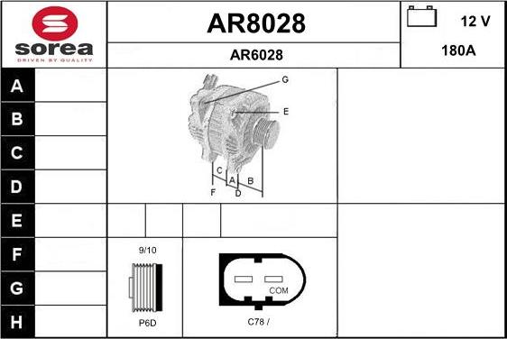 SNRA AR8028 - Генератор autocars.com.ua