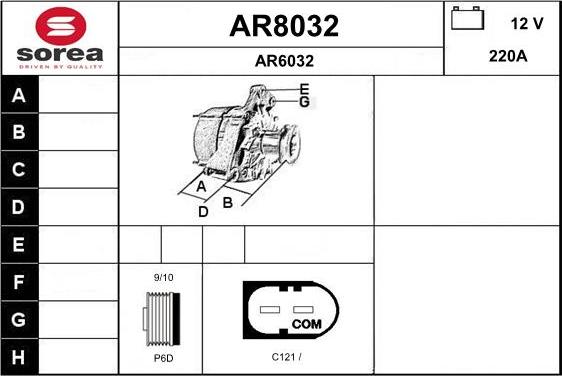 SNRA AR8032 - Генератор autocars.com.ua