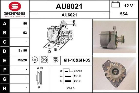 SNRA AU8021 - Генератор avtokuzovplus.com.ua