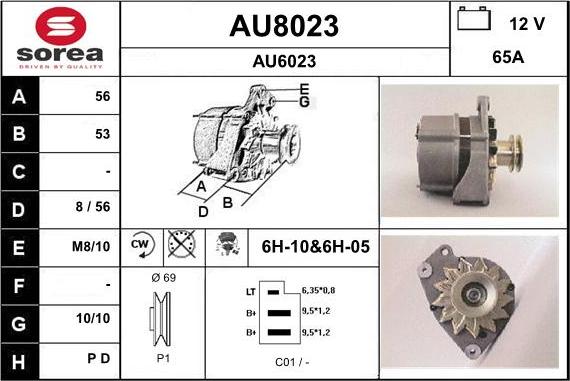 SNRA AU8023 - Генератор avtokuzovplus.com.ua