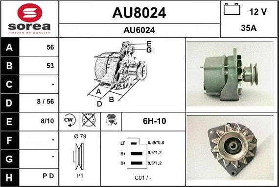 SNRA AU8024 - Генератор avtokuzovplus.com.ua