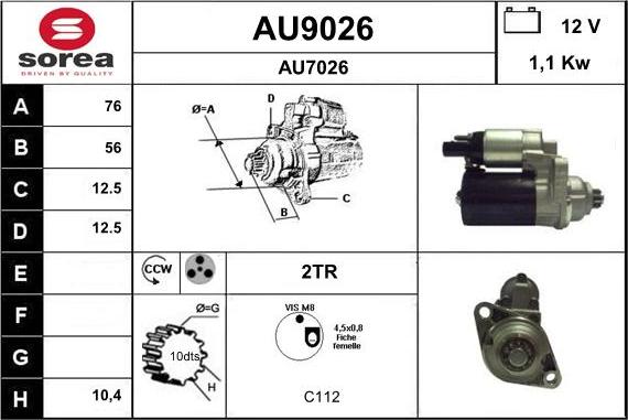 SNRA AU9026 - Стартер autodnr.net