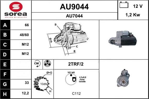 SNRA AU9044 - Стартер autodnr.net