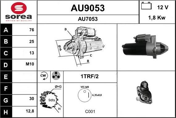 SNRA AU9053 - Стартер avtokuzovplus.com.ua