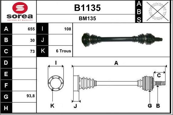 SNRA B1135 - Приводной вал autodnr.net