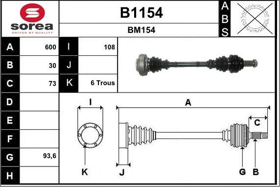 SNRA B1154 - Приводной вал avtokuzovplus.com.ua