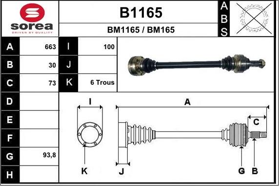 SNRA B1165 - Приводной вал avtokuzovplus.com.ua