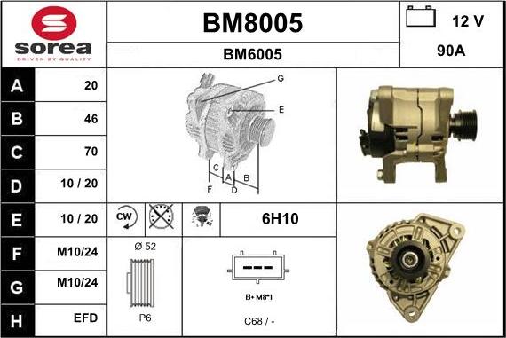 SNRA BM8005 - Генератор autocars.com.ua