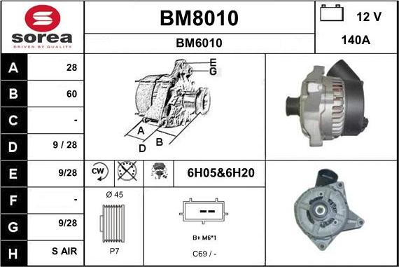 SNRA BM8010 - Генератор autocars.com.ua