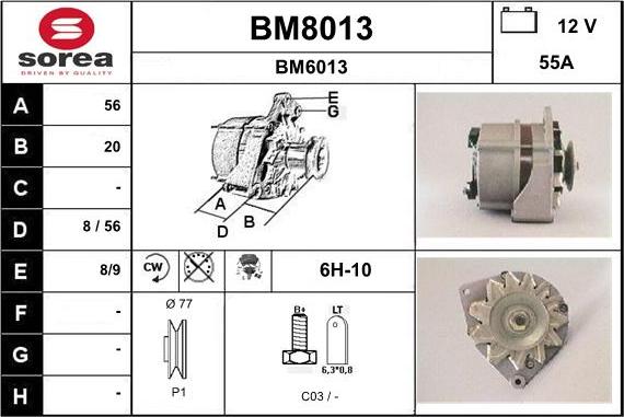 SNRA BM8013 - Генератор avtokuzovplus.com.ua