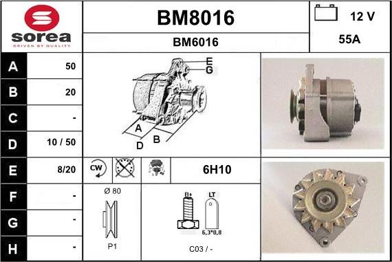 SNRA BM8016 - Генератор avtokuzovplus.com.ua