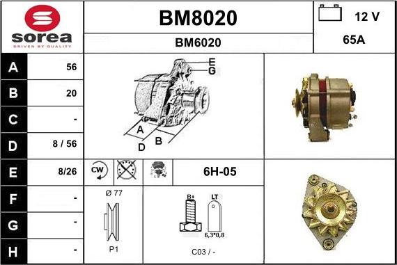 SNRA BM8020 - Генератор avtokuzovplus.com.ua