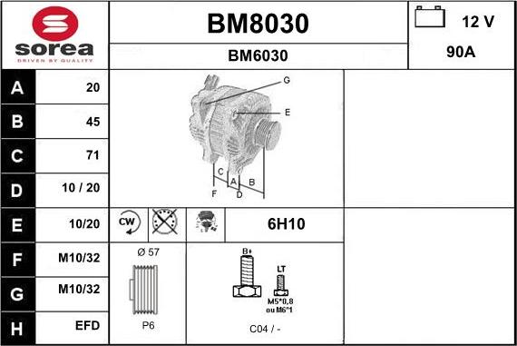 SNRA BM8030 - Генератор autocars.com.ua