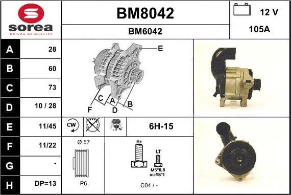 SNRA BM8042 - Генератор avtokuzovplus.com.ua