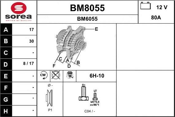 SNRA BM8055 - Генератор autocars.com.ua
