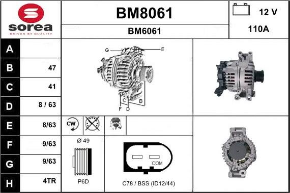 SNRA BM8061 - Генератор avtokuzovplus.com.ua