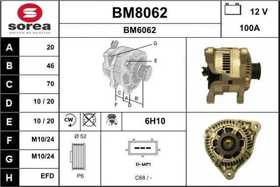 SNRA BM8062 - Генератор autocars.com.ua