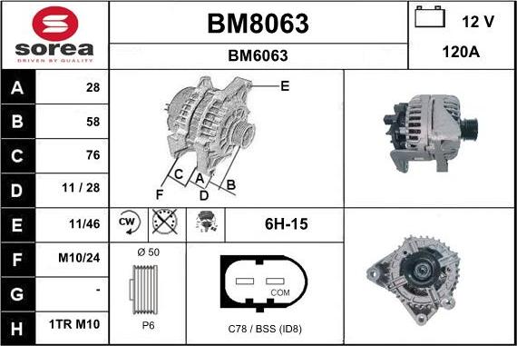 SNRA BM8063 - Генератор avtokuzovplus.com.ua