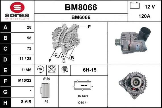SNRA BM8066 - Генератор autocars.com.ua