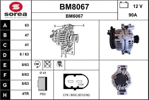 SNRA BM8067 - Генератор avtokuzovplus.com.ua