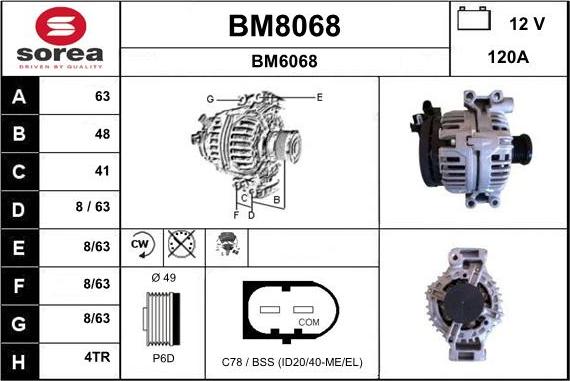 SNRA BM8068 - Генератор avtokuzovplus.com.ua