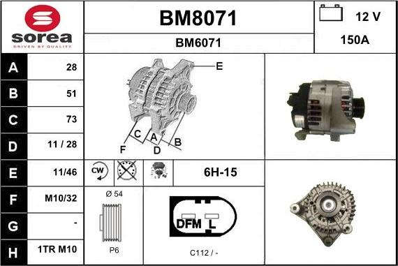 SNRA BM8071 - Генератор avtokuzovplus.com.ua