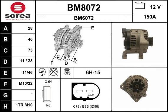 SNRA BM8072 - Генератор autocars.com.ua