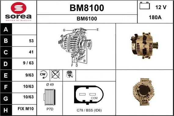 SNRA BM8100 - Генератор autocars.com.ua