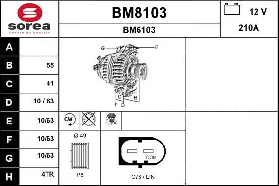 SNRA BM8103 - Генератор avtokuzovplus.com.ua