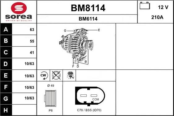 SNRA BM8114 - Генератор avtokuzovplus.com.ua