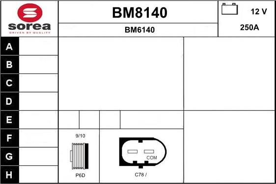 SNRA BM8140 - Генератор autocars.com.ua