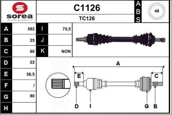 SNRA C1126 - Приводной вал avtokuzovplus.com.ua