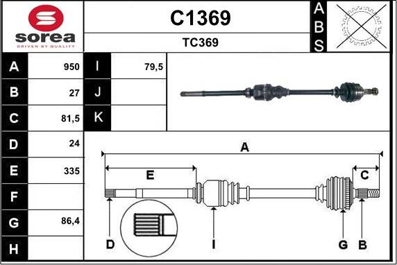 SNRA C1369 - Приводной вал autodnr.net