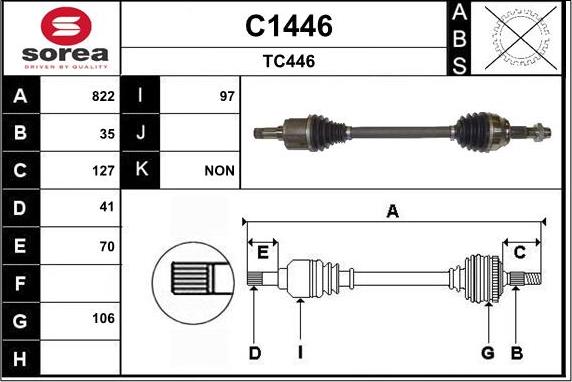 SNRA C1446 - Приводной вал autodnr.net