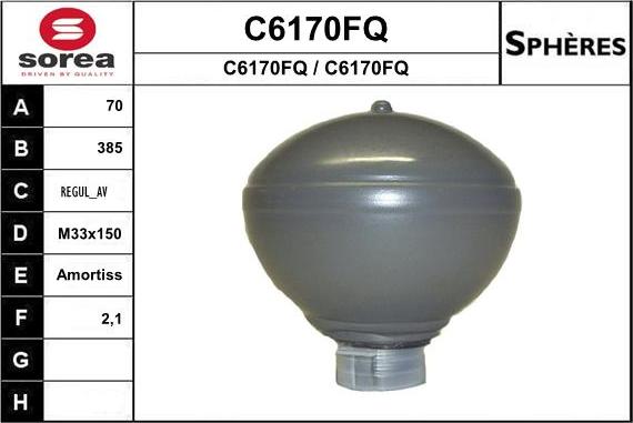 SNRA C6170FQ - Гидроаккумулятор, підвіска / амортизація autocars.com.ua