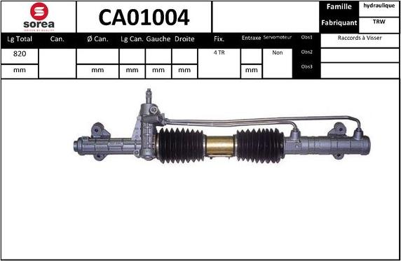 SNRA CA01004 - Рульовий механізм, рейка autocars.com.ua