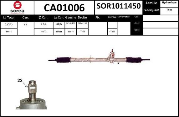 SNRA CA01006 - Рулевой механизм, рейка autodnr.net