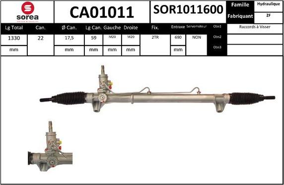 SNRA CA01011 - Рулевой механизм, рейка avtokuzovplus.com.ua