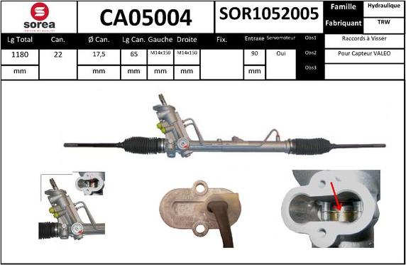 SNRA CA05004 - Рулевой механизм, рейка autodnr.net