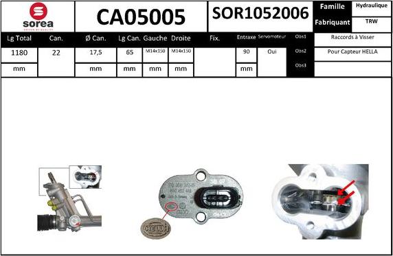 SNRA CA05005 - Рулевой механизм, рейка autodnr.net