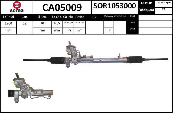 SNRA CA05009 - Рулевой механизм, рейка avtokuzovplus.com.ua