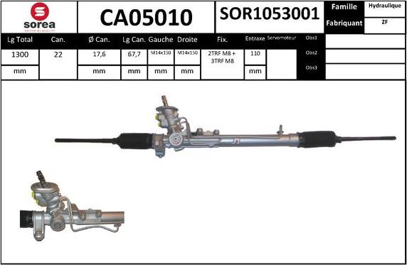 SNRA CA05010 - Рулевой механизм, рейка avtokuzovplus.com.ua