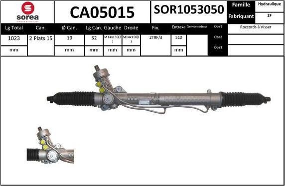 SNRA CA05015 - Рулевой механизм, рейка autodnr.net