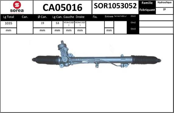 SNRA CA05016 - Рулевой механизм, рейка autodnr.net