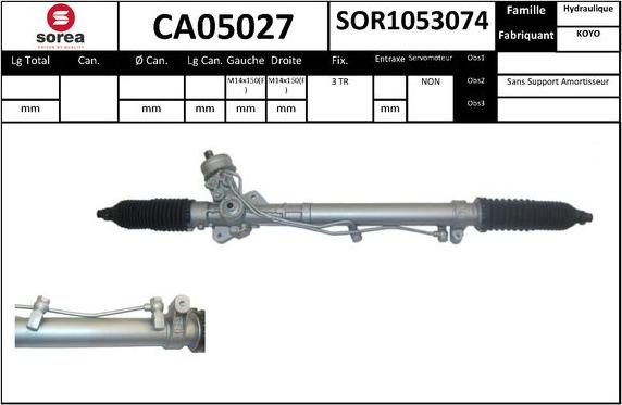 SNRA CA05027 - Рулевой механизм, рейка autodnr.net