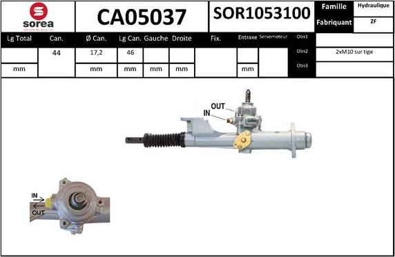 SNRA CA05037 - Рулевой механизм, рейка autodnr.net