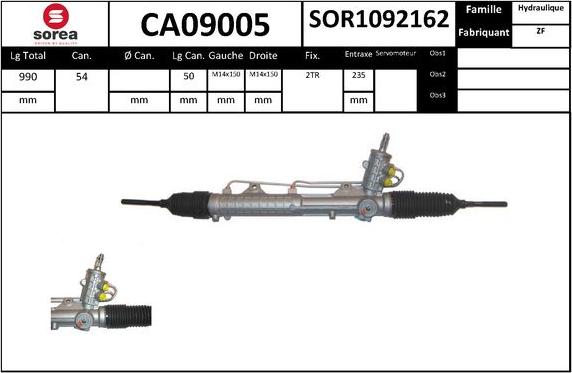 SNRA CA09005 - Рулевой механизм, рейка autodnr.net